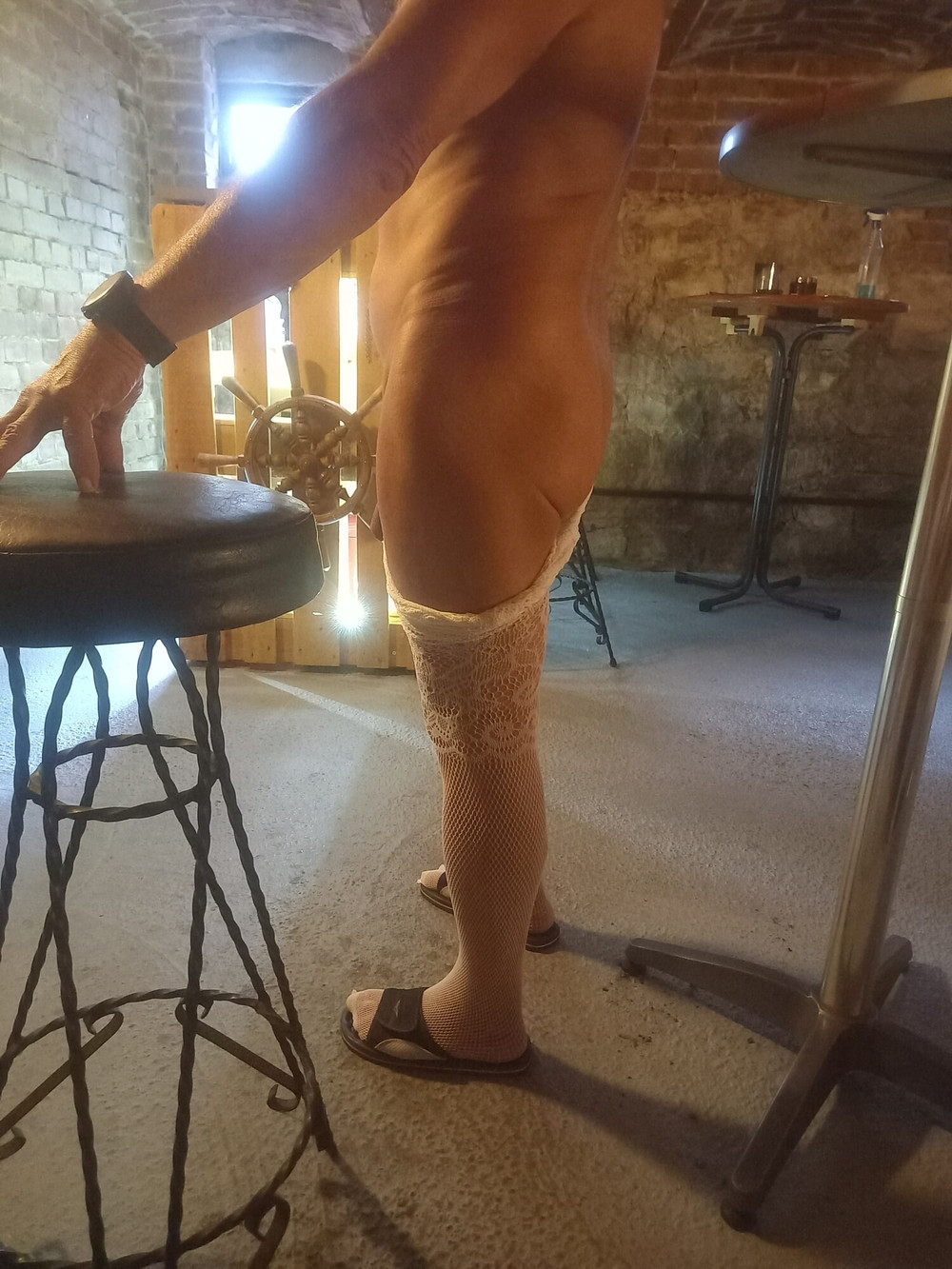 strip of black and white lingerie #7