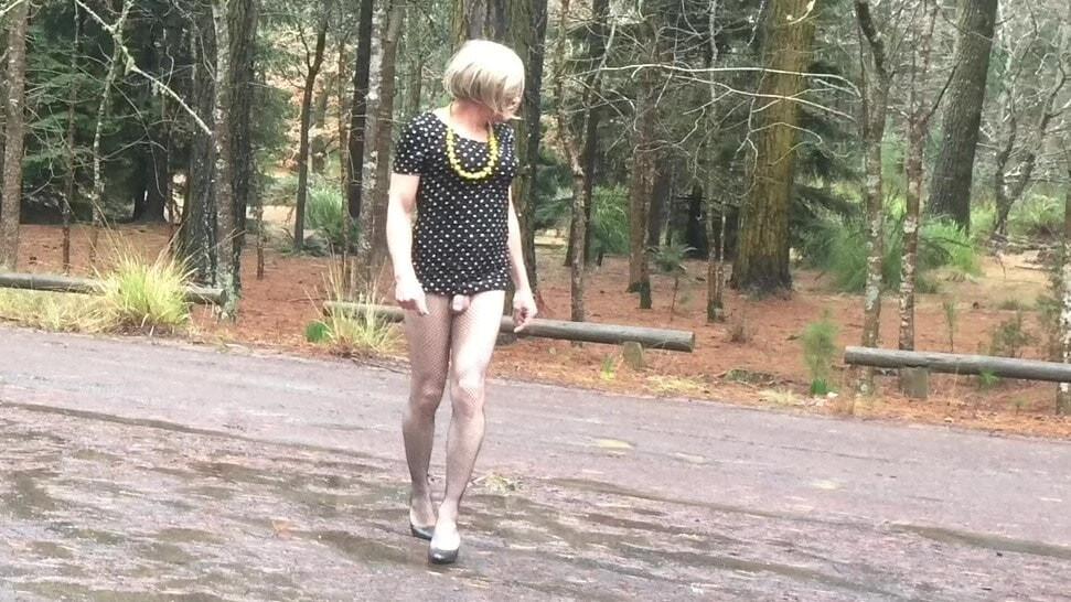 Cross dress Road Trip - Short dress, fish nets #8
