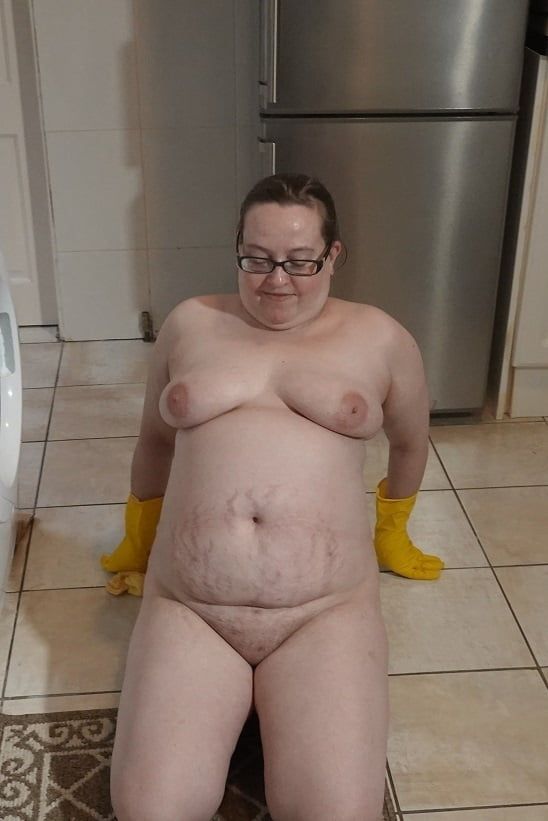 Naked Cleaning in Rubber Gloves #11