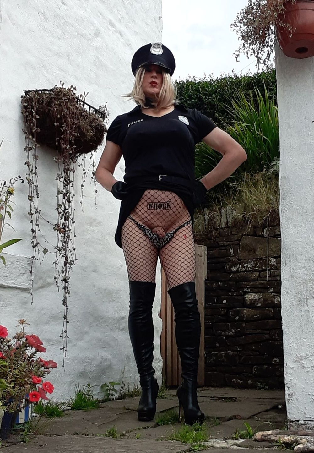 sissy cop outdoors #32