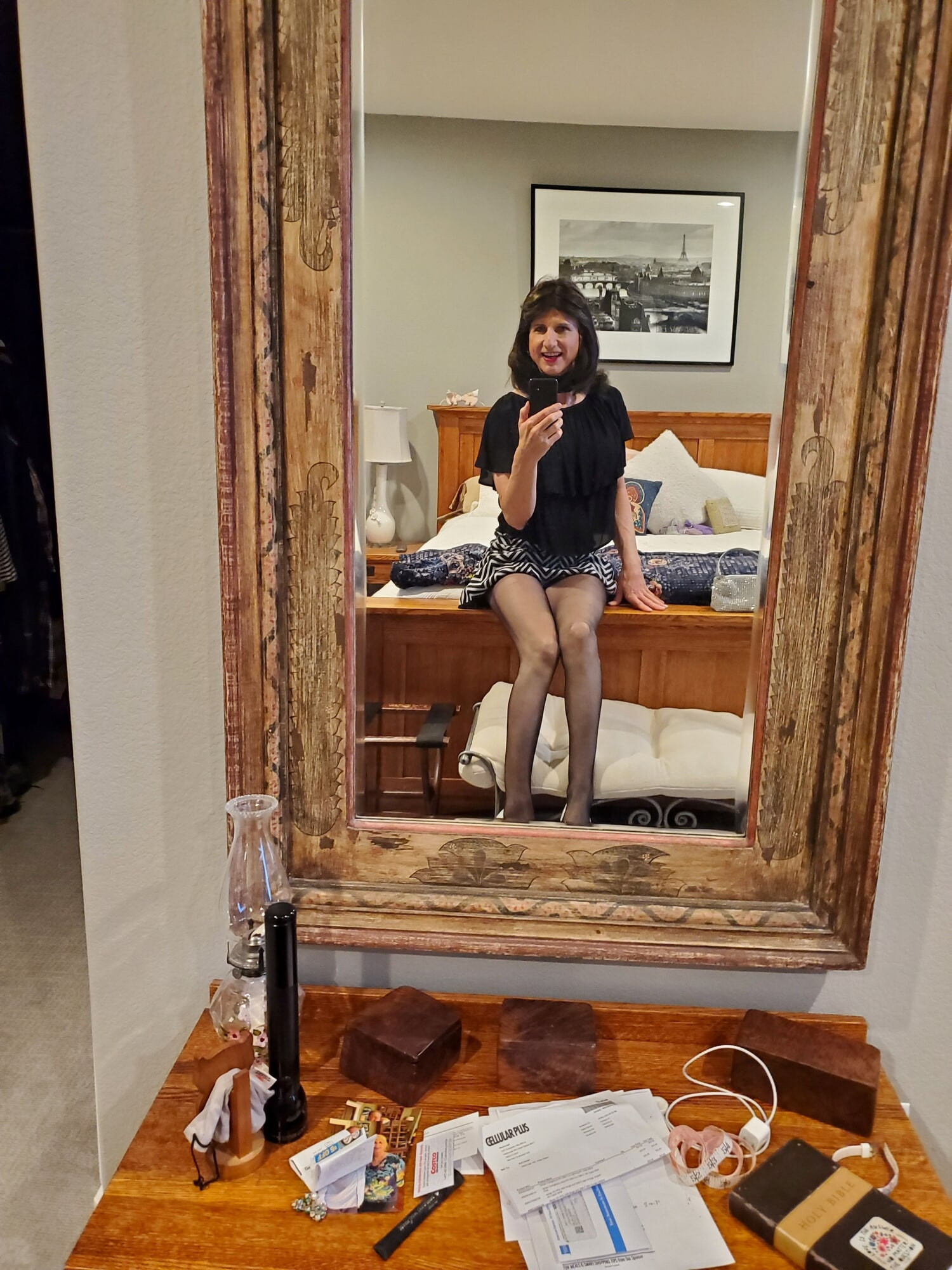 Black and White mini skirt #21