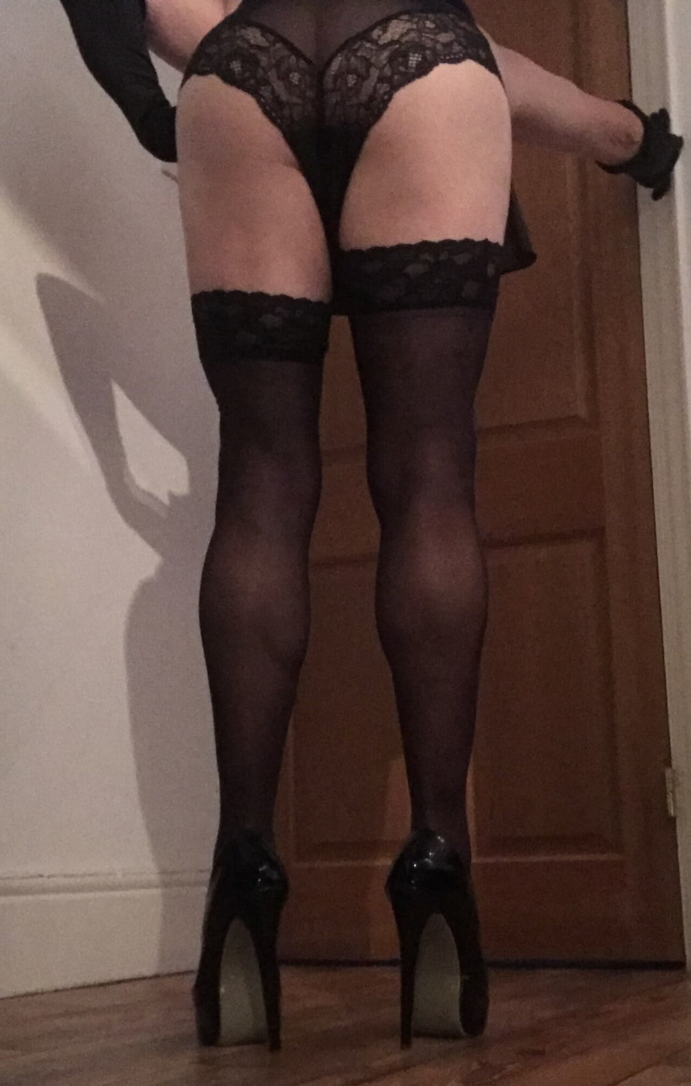 babe in lace top stockings #14