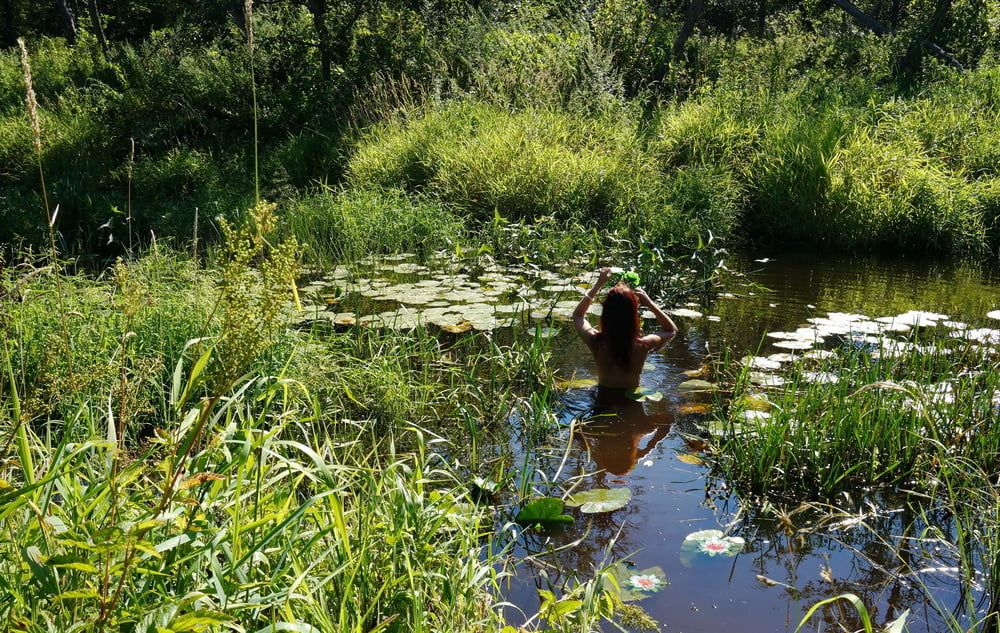in a weedy pond #18