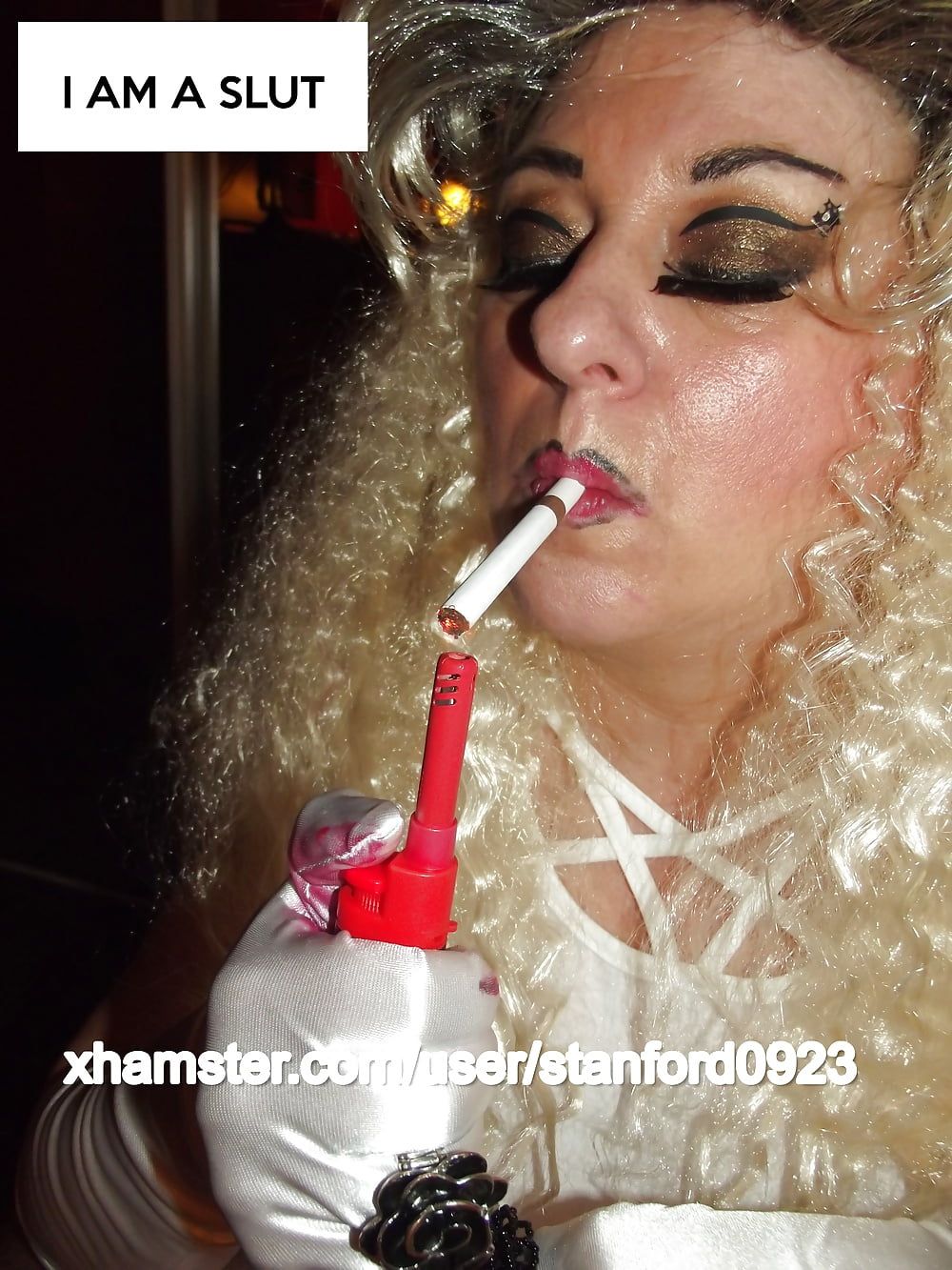 WHITE SLUT SMOKING #57