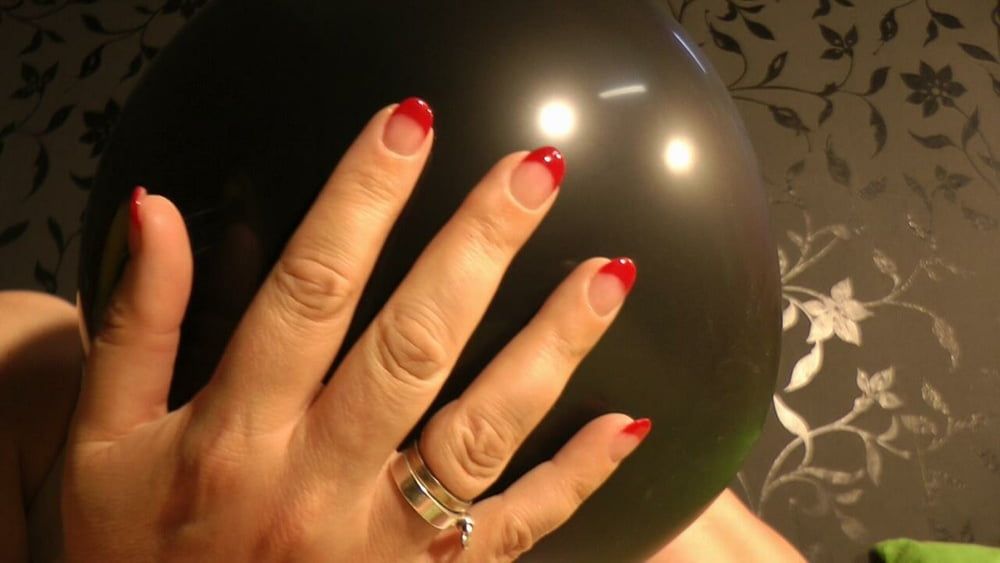 Black Balloon, golden heels, red fingernails #8