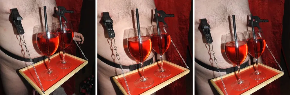 Served Spritz with Nipple Tray and Weight in my Balls #2