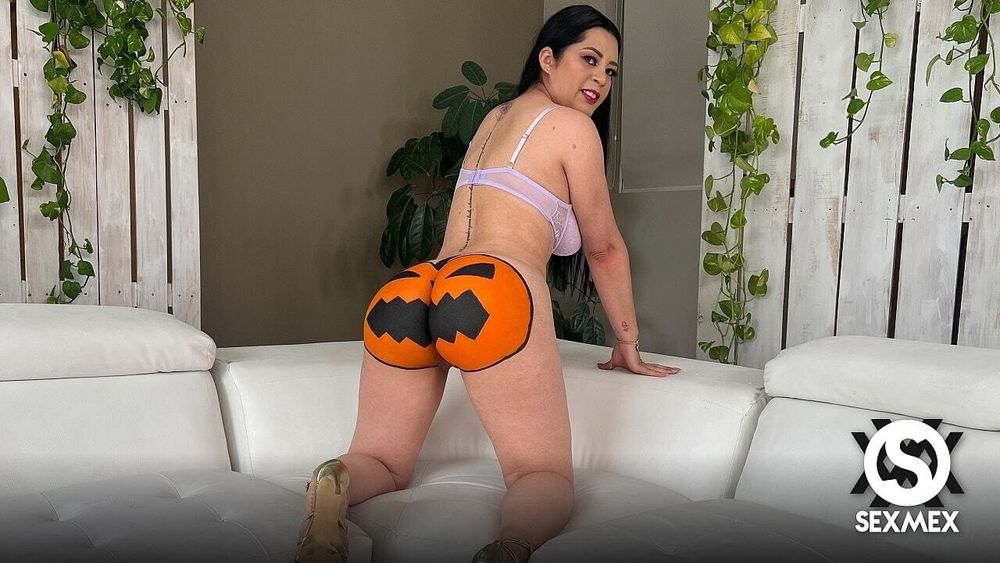 Halloween Special Cheating Wife Big Booty Pumpkin Fuck #3