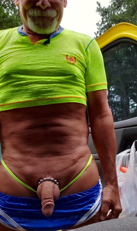 Hanging out in a G-String & Crop Top