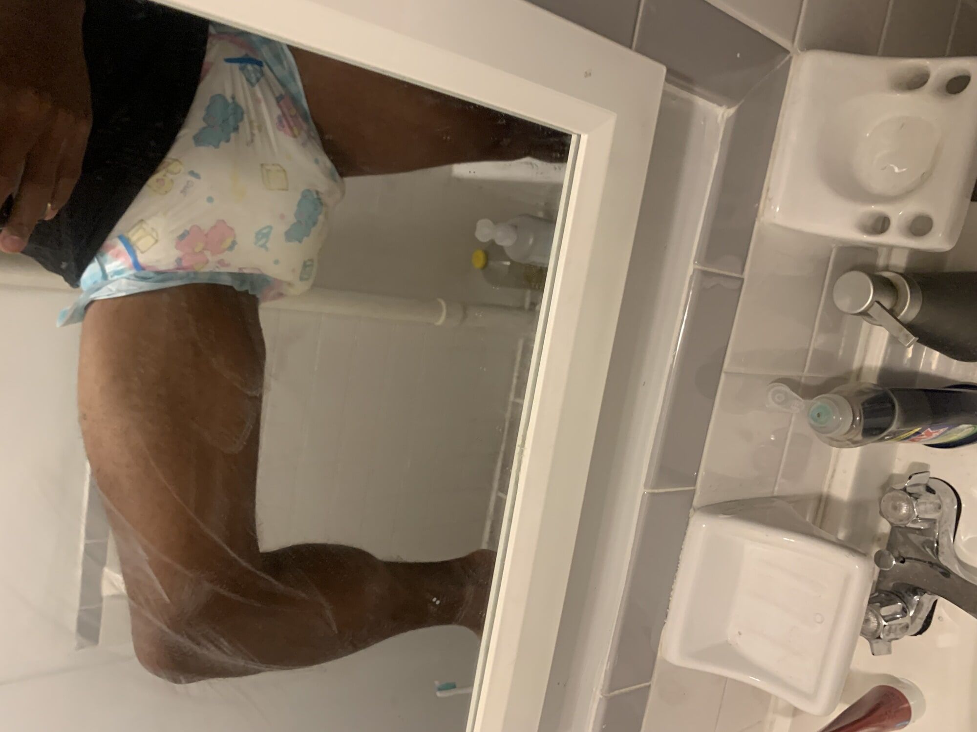Black boy in wet diaper  #3