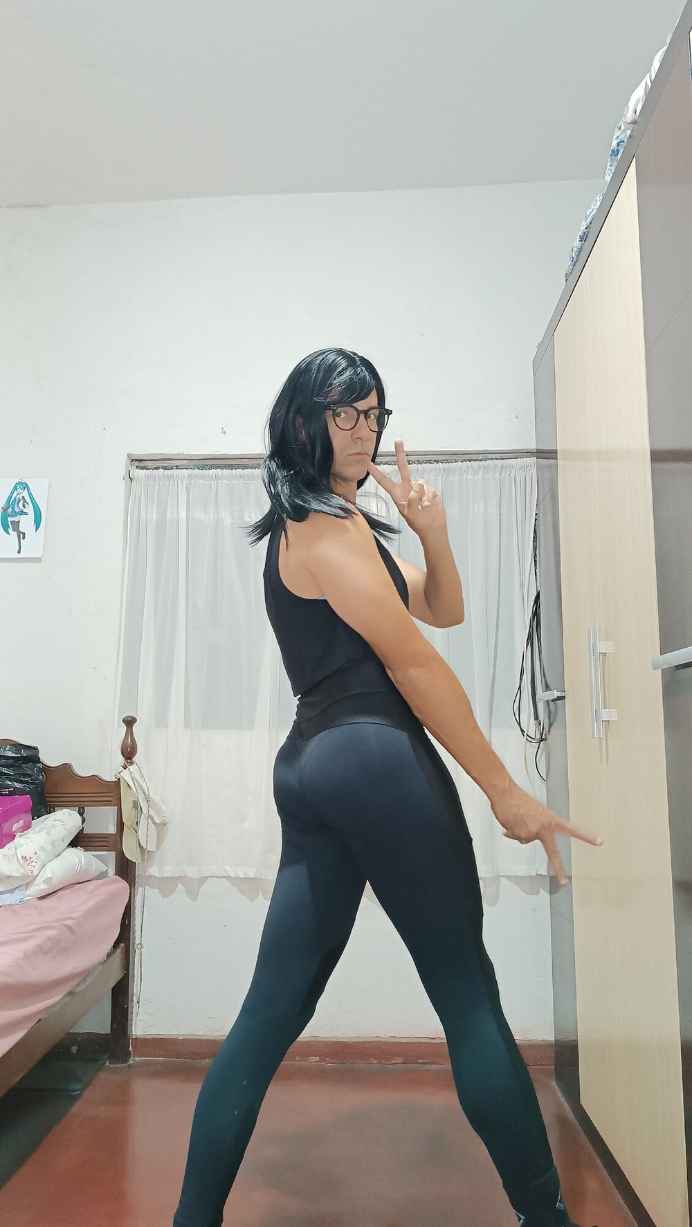 Sakura Nakamura Skinner Legging Gym  #5