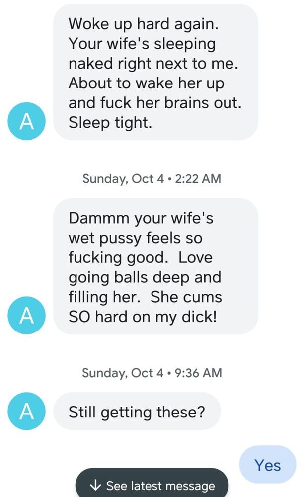 cuckold texts from wife's boyfriend