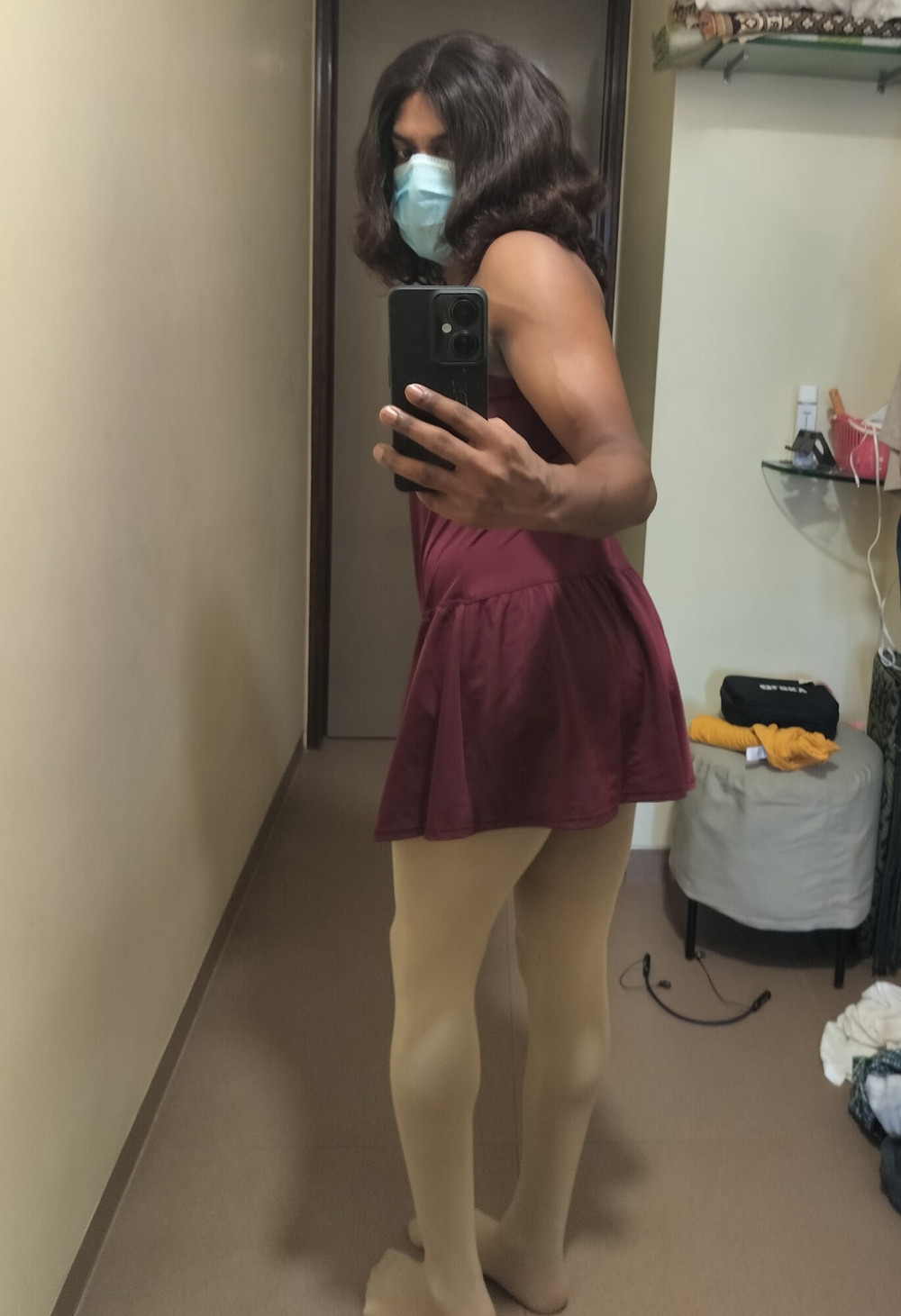 Sissy girl going to dance class in hot dress  #10