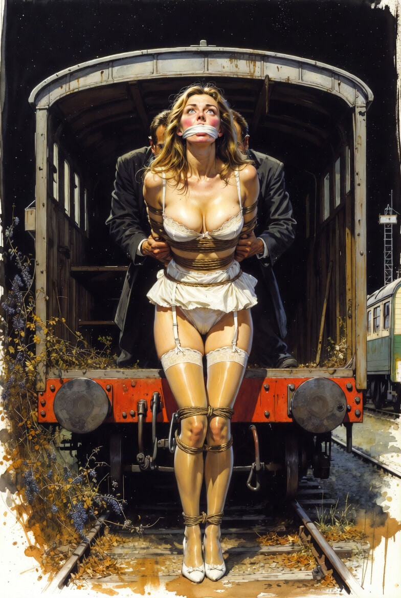 Pixwhores Experimental Enhanced: Stockings in the Railyard 1 #53