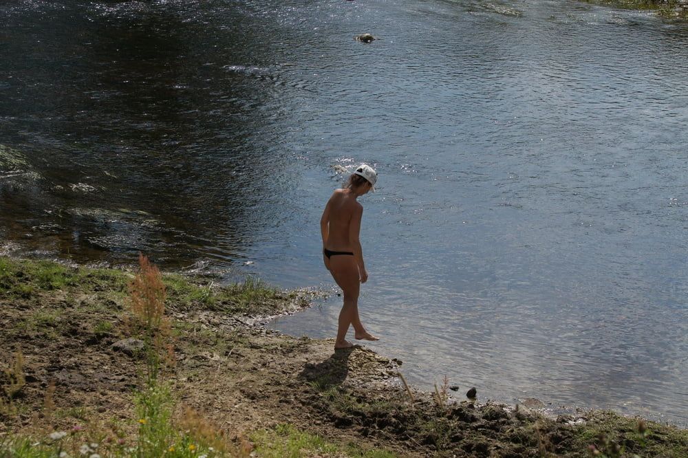 Nude in river's water #54