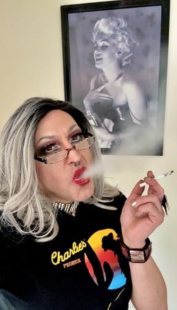 Goddess Marilyn Enjoys Her Yummy Cigarette