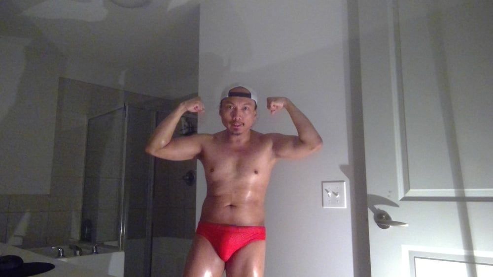 Flexing In Red Speedos Again! #4