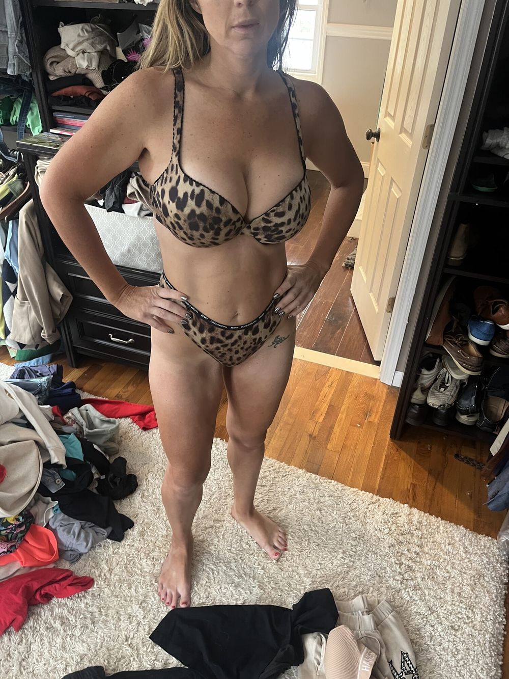 PAWG Wife Cheetah Bra  #4