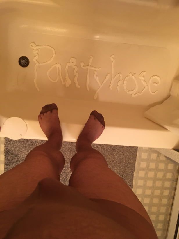 Jet Brown Pantyhose and Bath Tub #7
