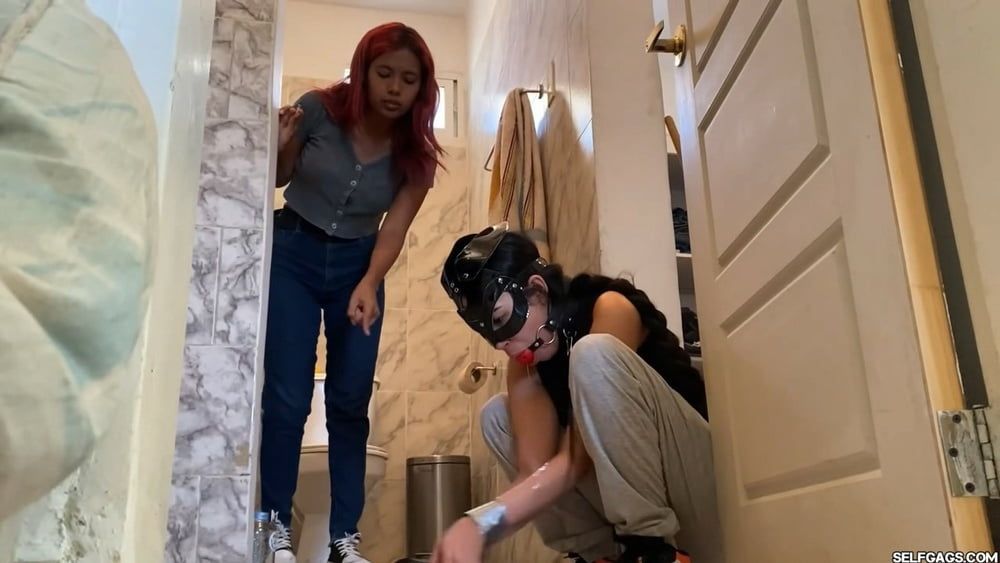 Cute Slave Girl Used As Toilet Cleaner By Lezdom Mistress #20