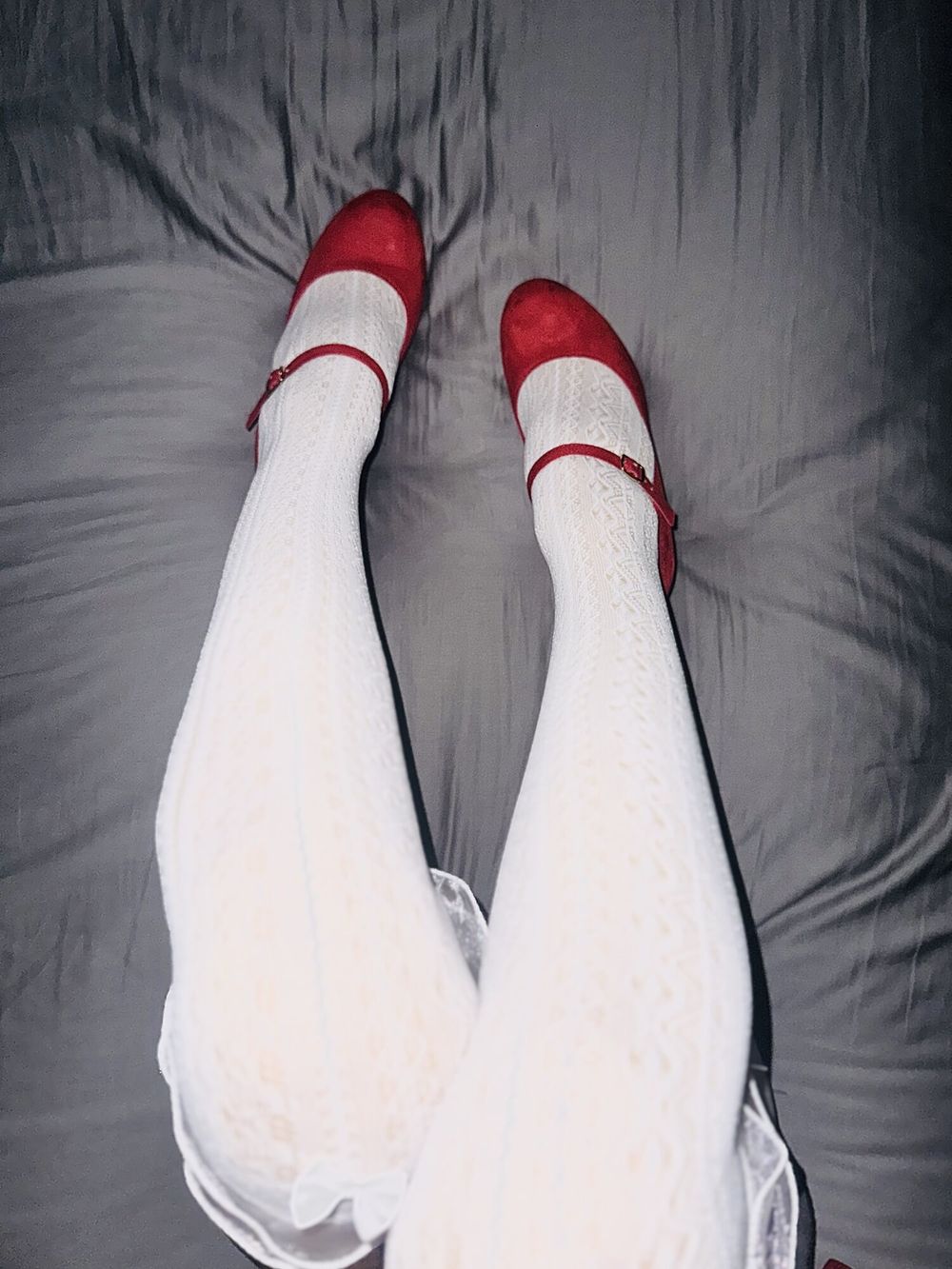 Japanese socks and red high heels. Tied up ending.  #5