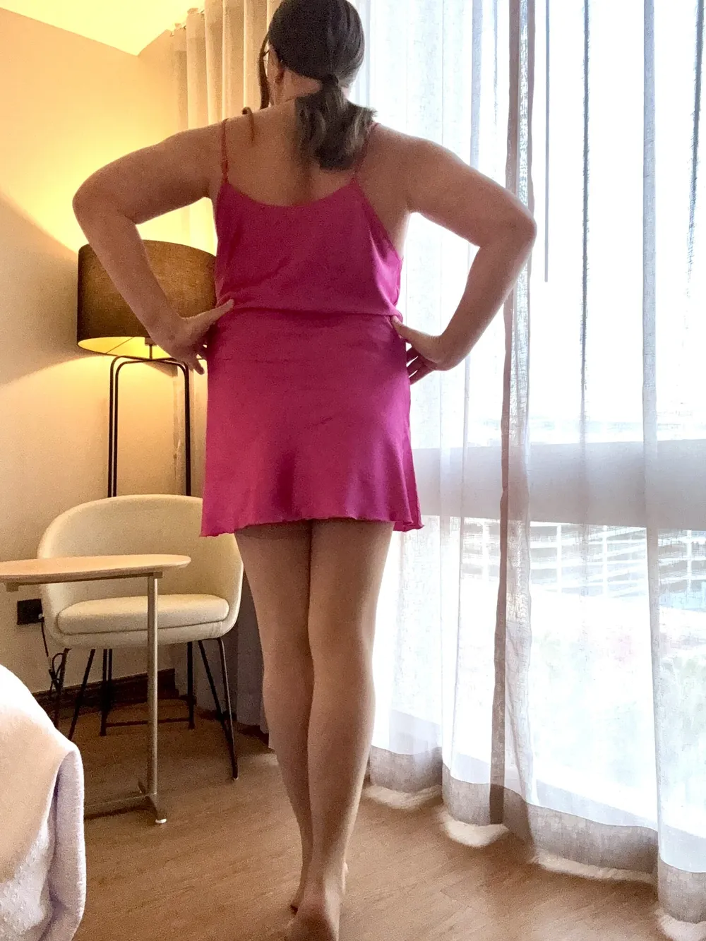 Pink Satin Nightie  #6