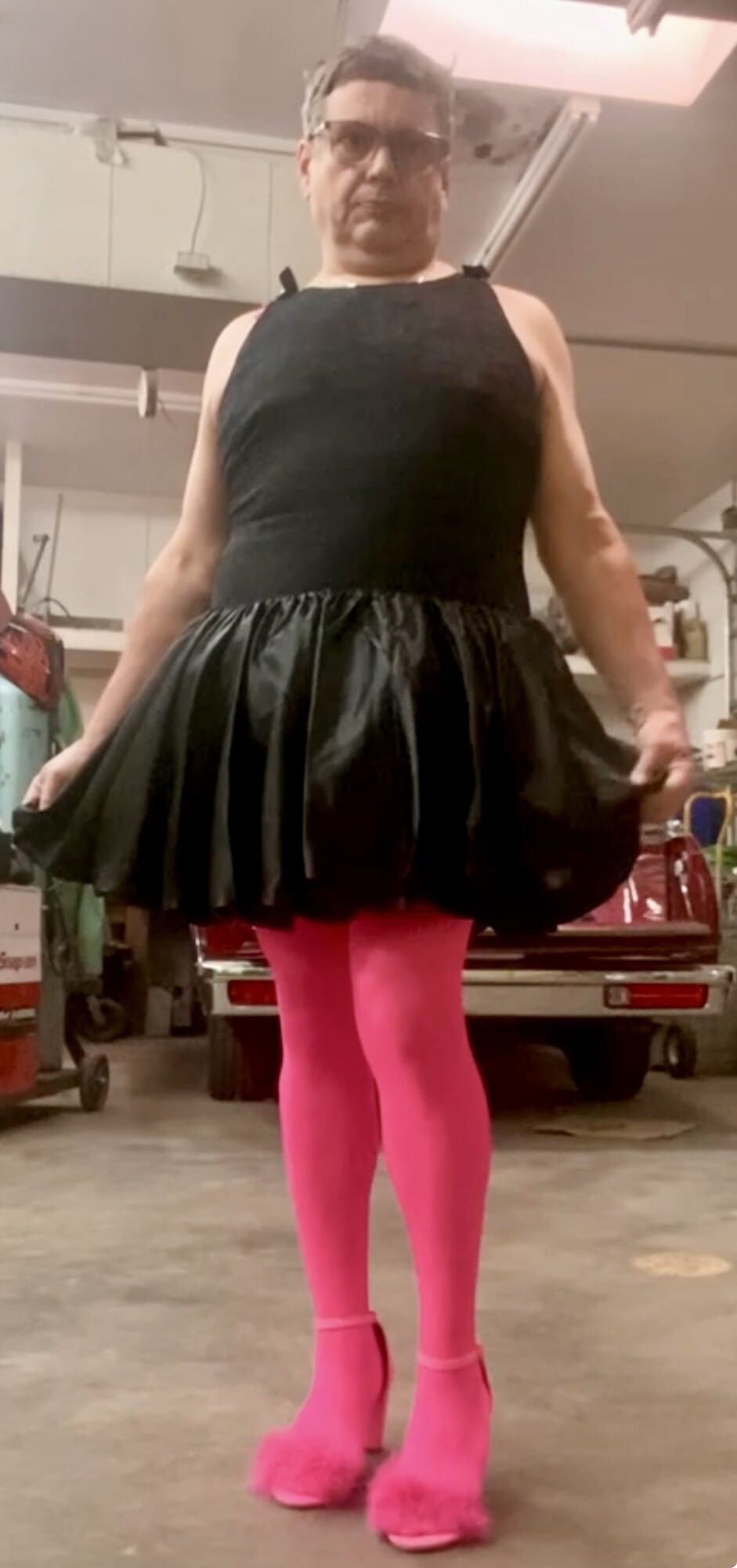 Black Dress and Pink Lingerie  #9