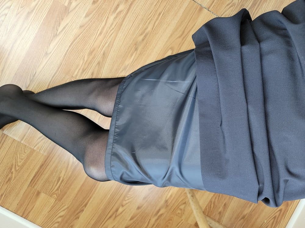 Flight Attendant Skirt with Sliky lining and Pantyhose  #17