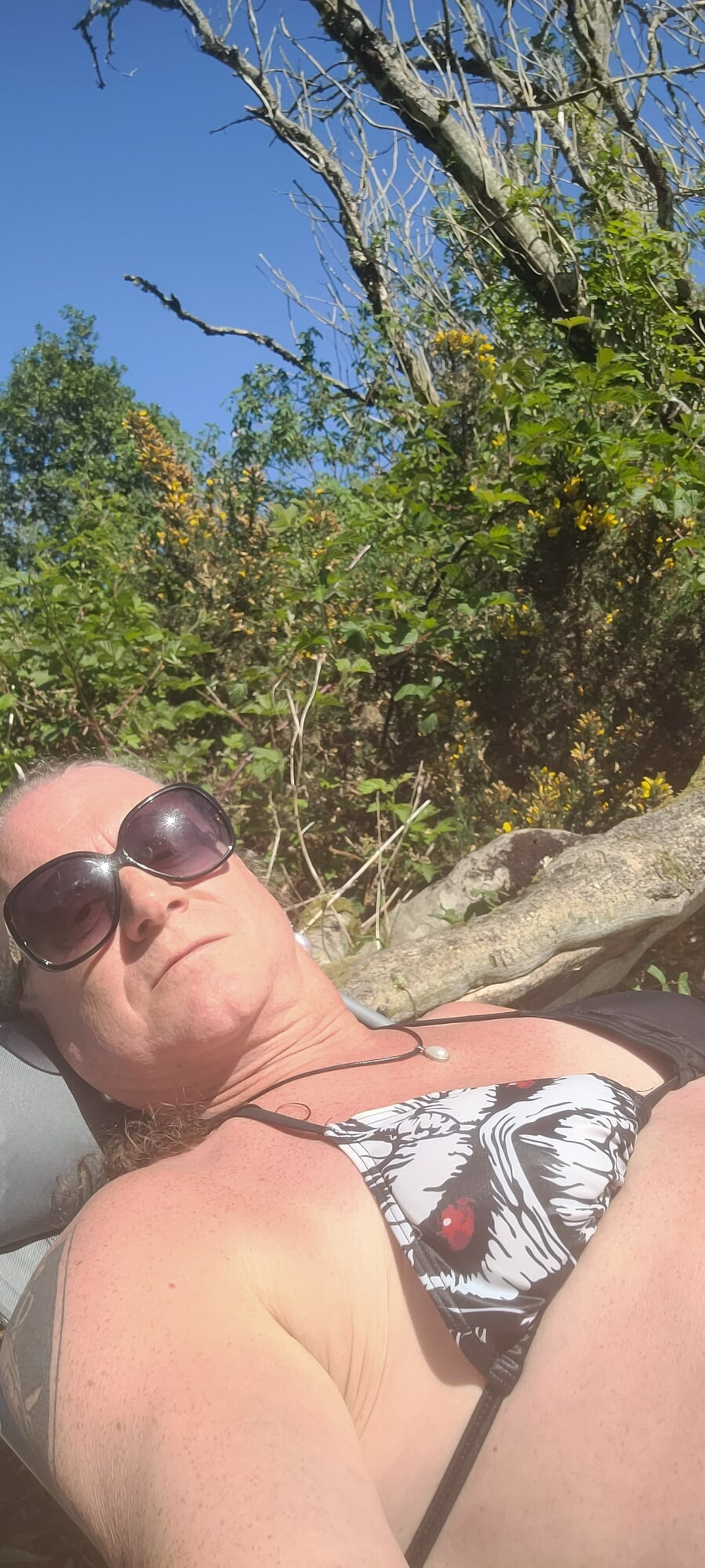 Sunbathing Transwoman