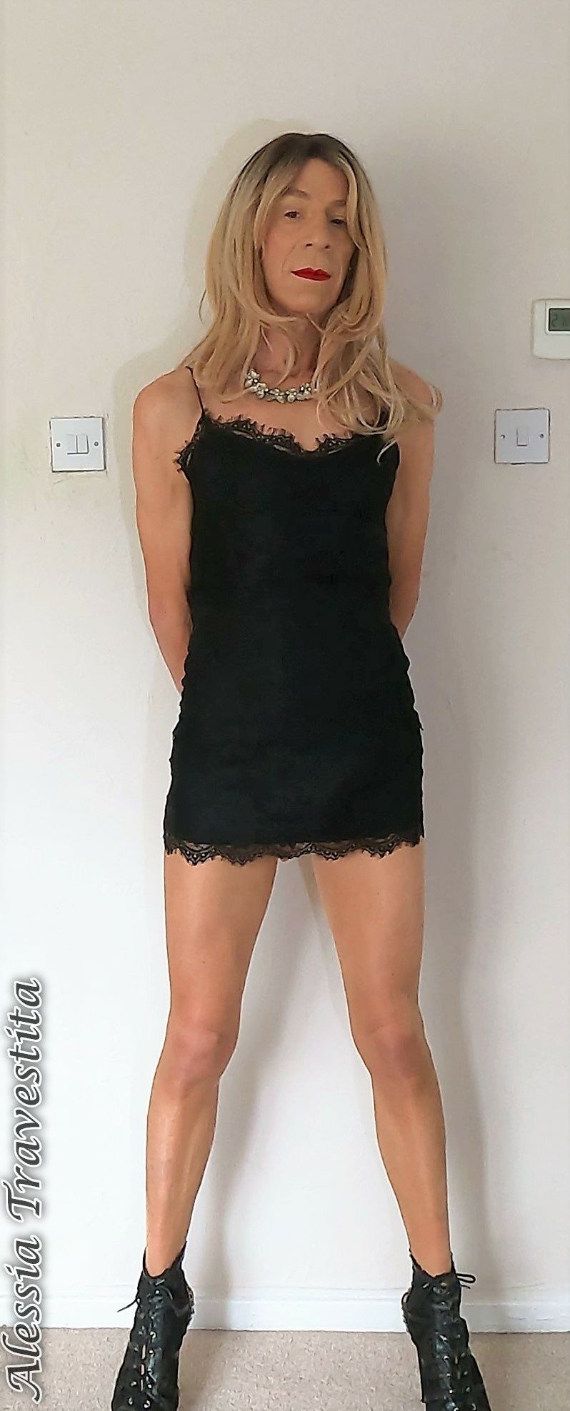 84 Alessia Travestita models Little Black Dress #27
