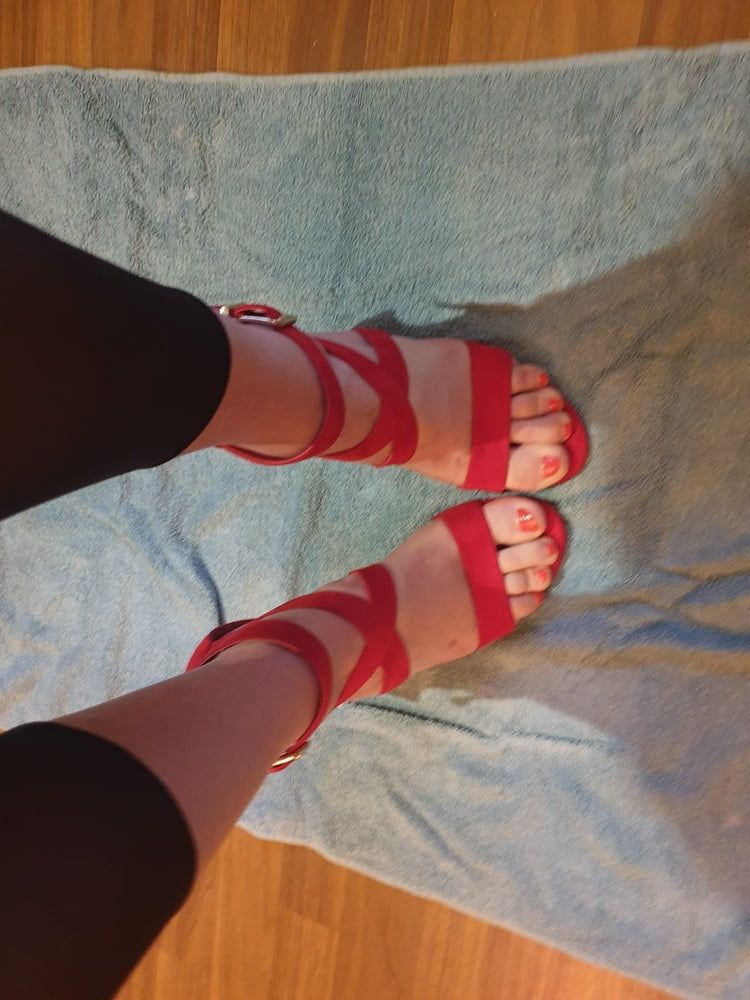 My feet nailed in red Heels #4