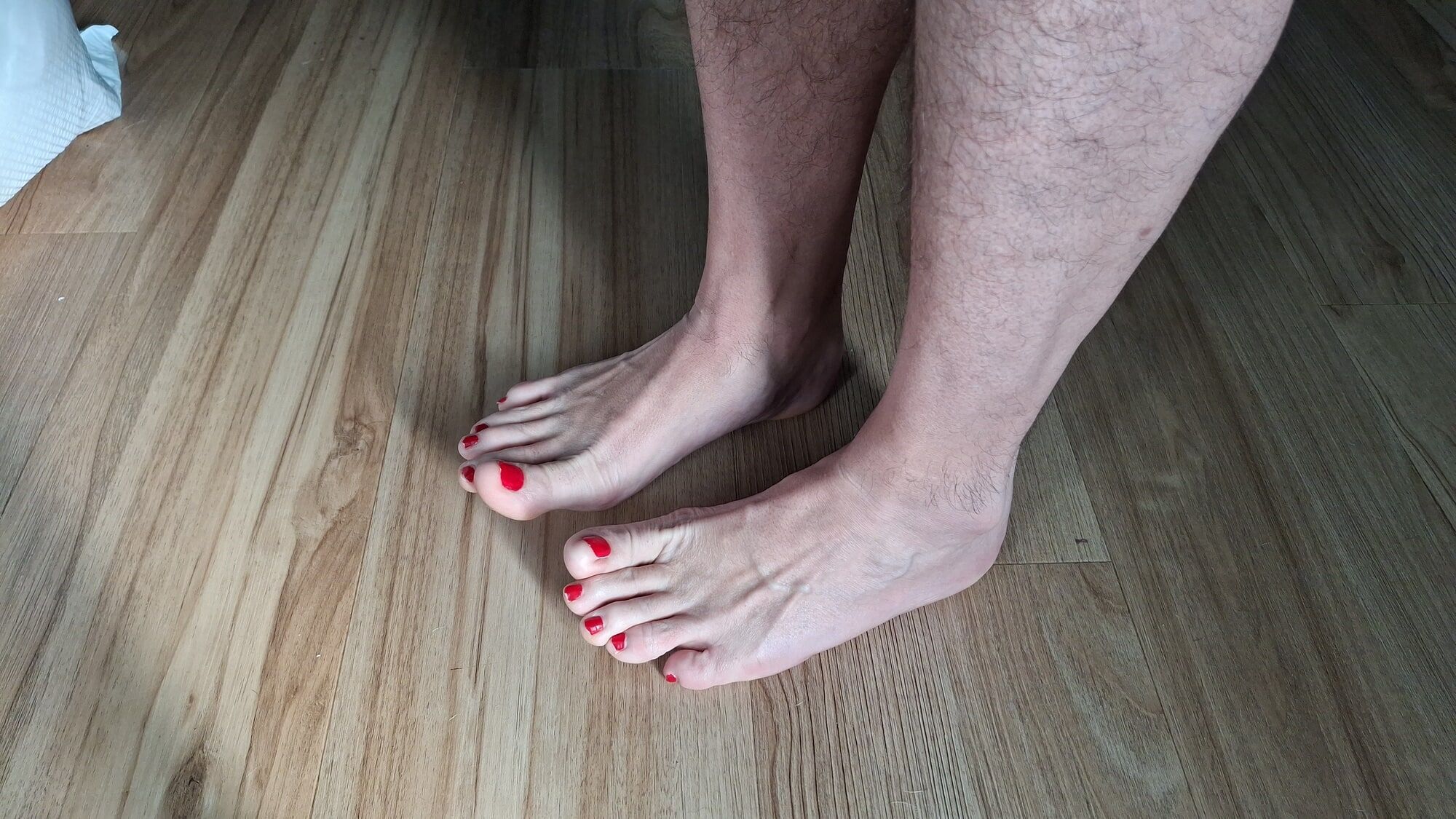 My toes painted red #8