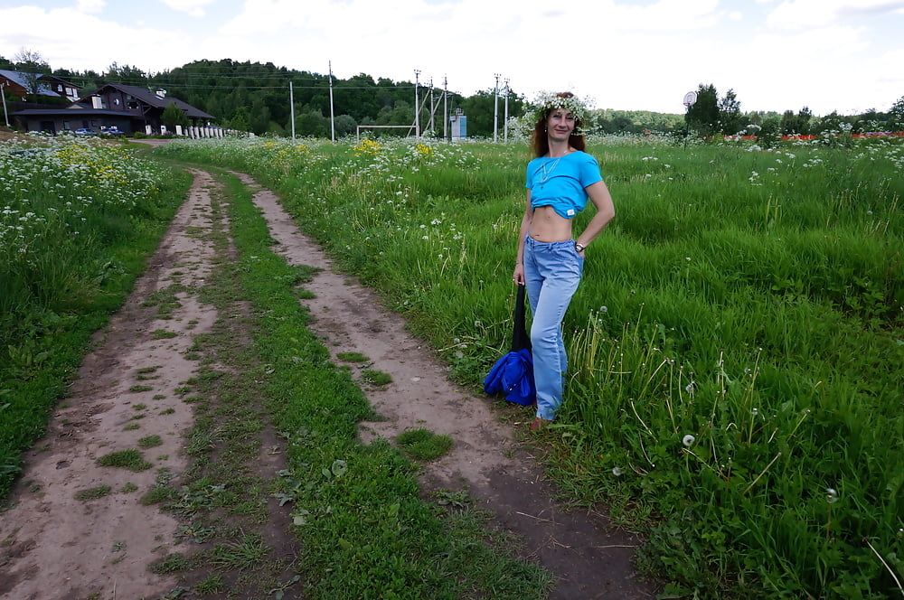 My Wife in White Flowers (near Moscow) #19
