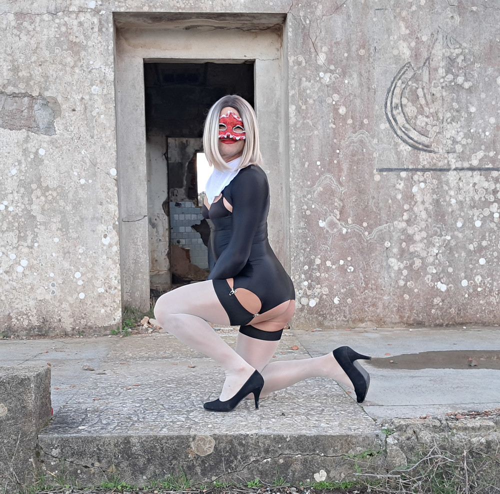 Kinky Perverted Nun in Nylon Stockings and High Heels #22