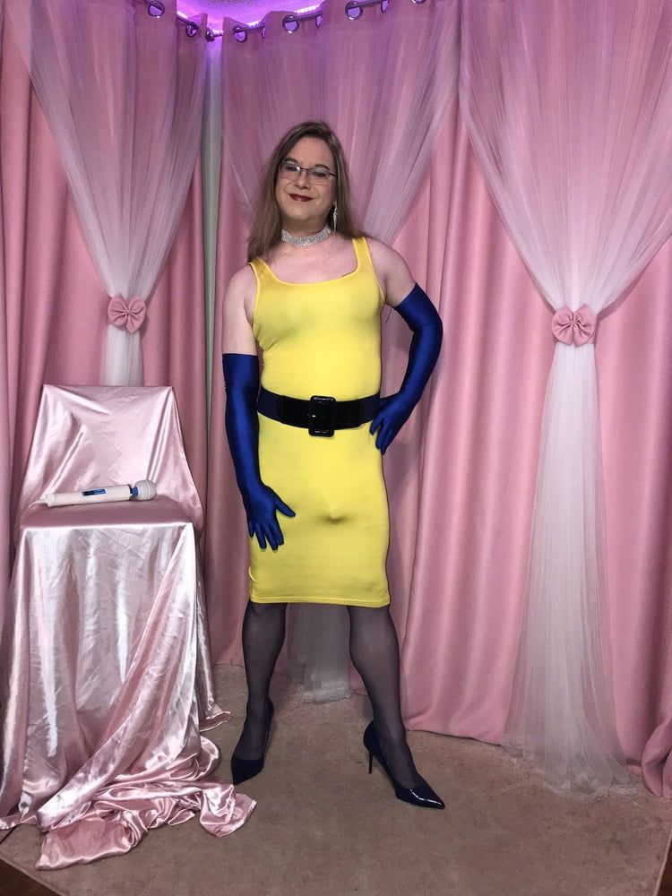 Joanie - Yellow Pencil Dress 2 #32