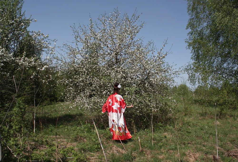 Geisha Style near white flower #13