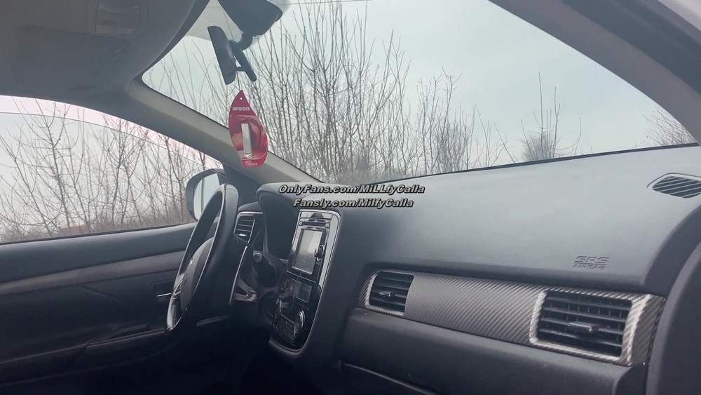 Risky Public Blowjob by the Car – Cum on My Leather Pants  #32