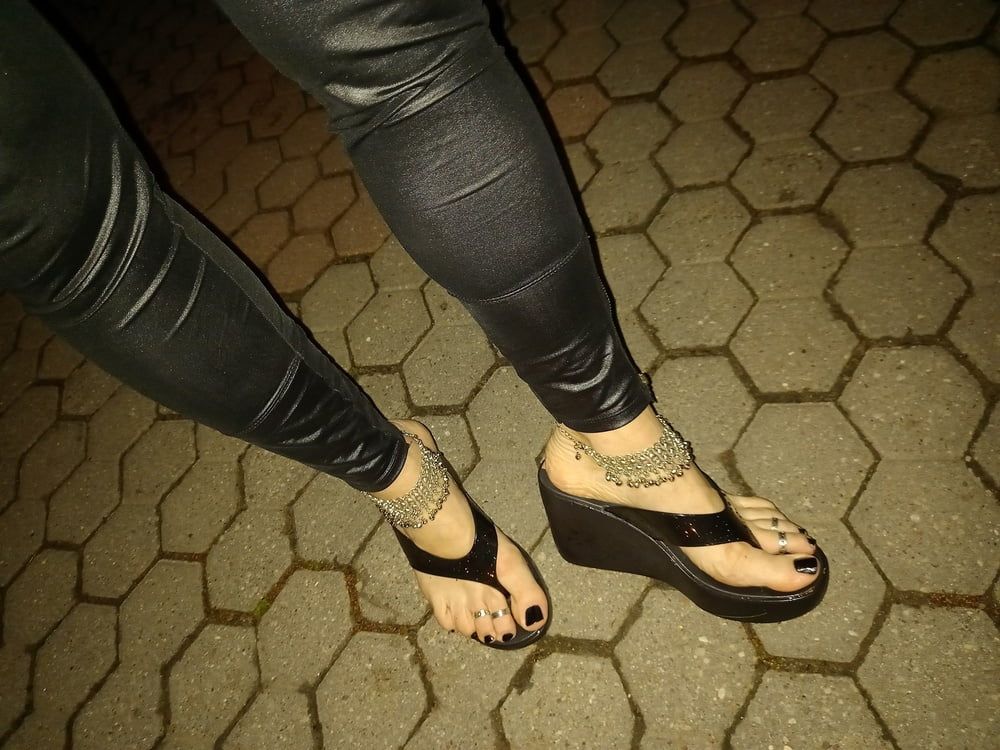 sexy feet and latex flip flops #18