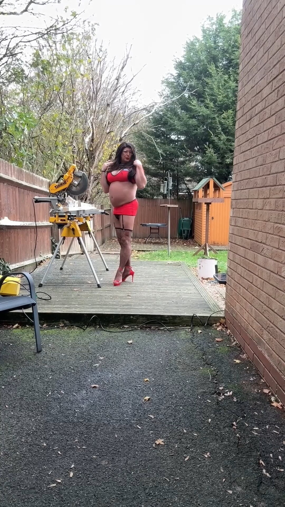 Sexy Crossdresser kellycd2022 in fishnet stockings and heels #20