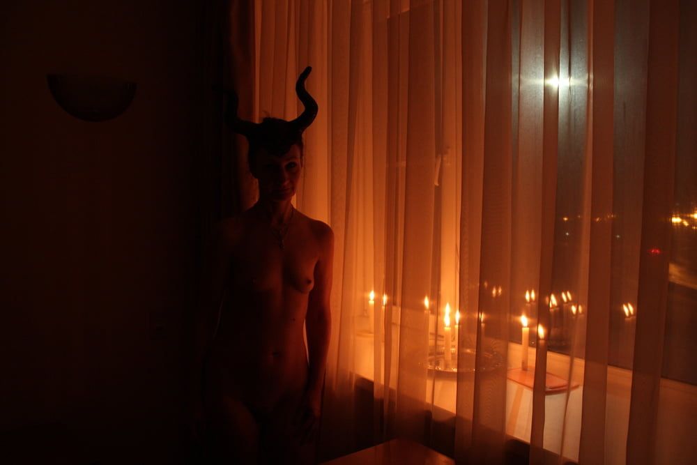 Naked Maleficent with Candles #7