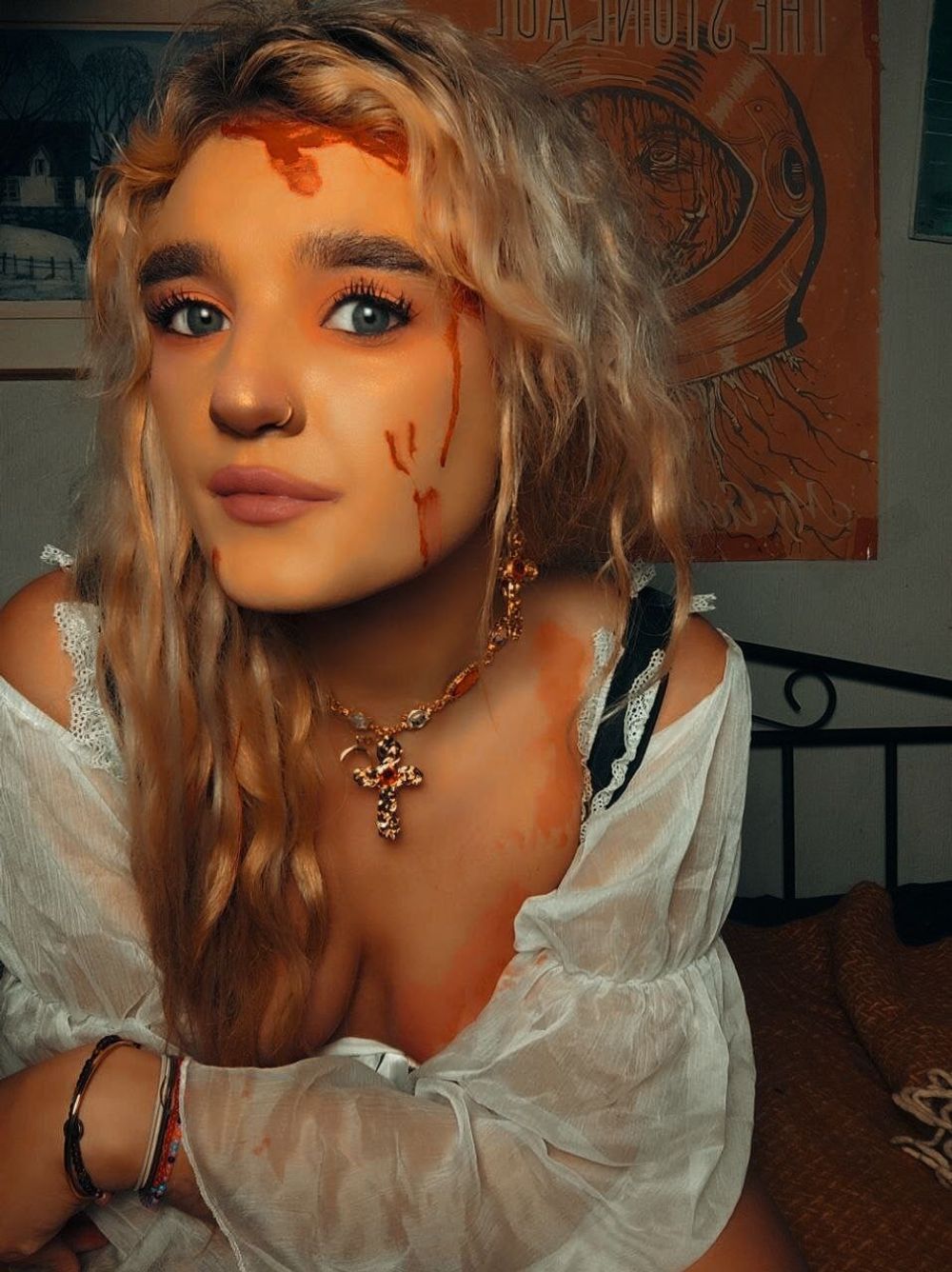 Bloody fuck-ready ghost-girl, giving you a taste of herself #39