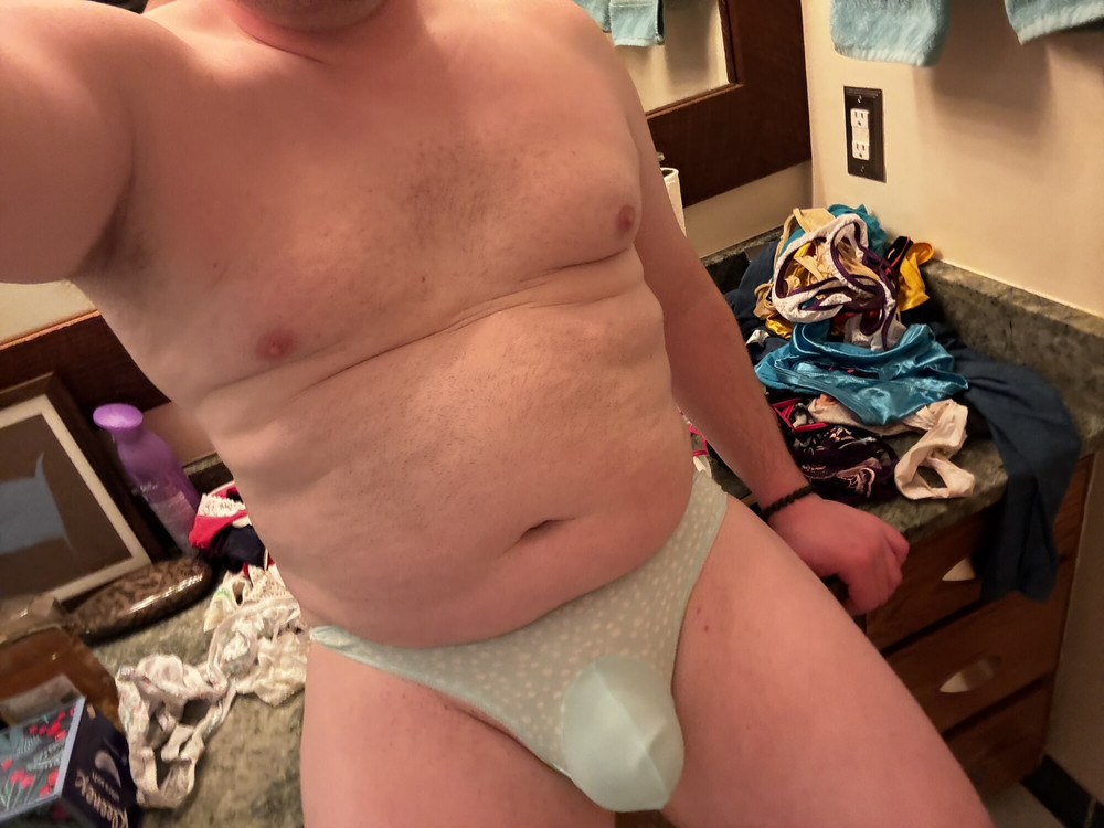 Fat man thong try on #19