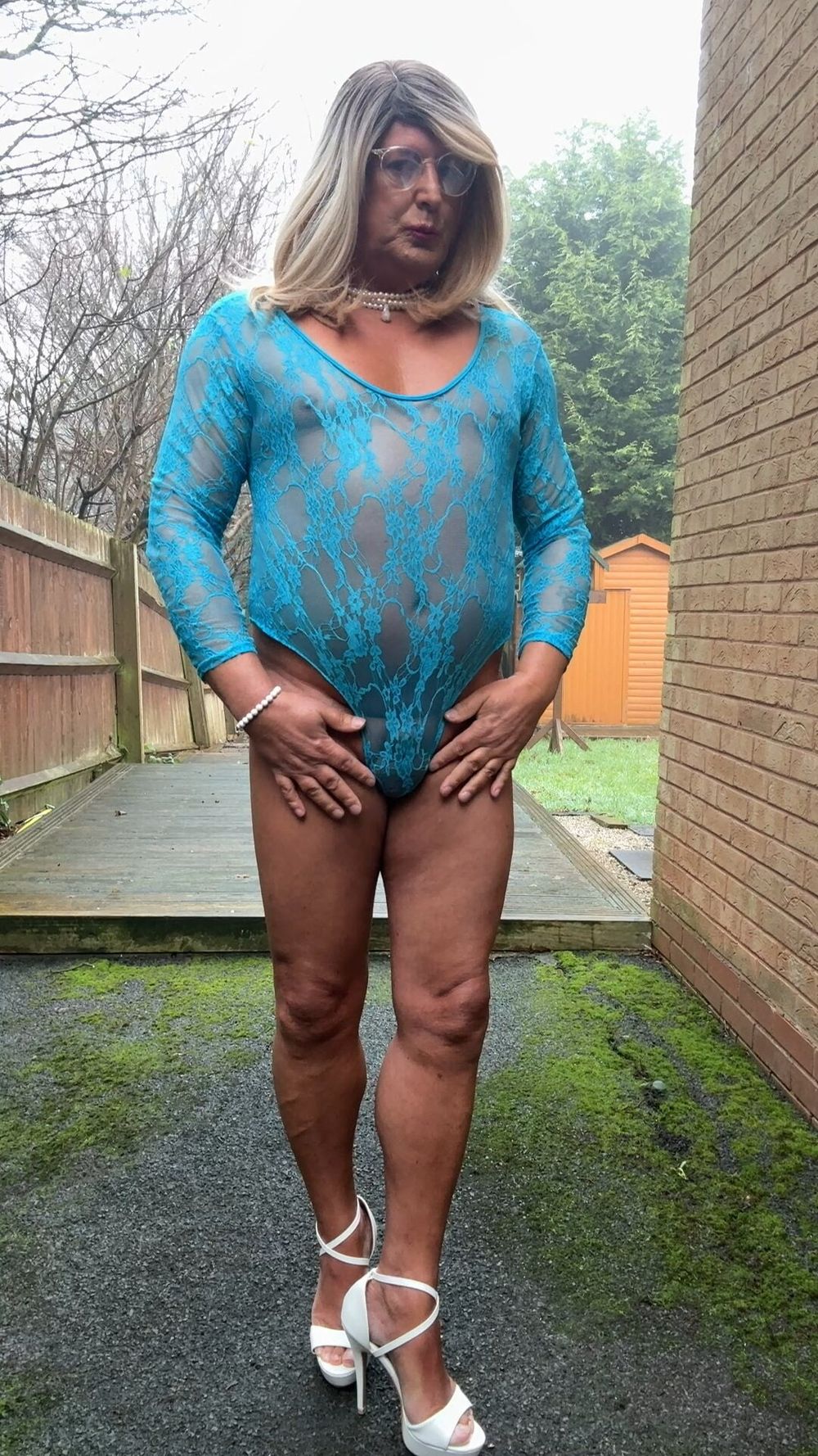 Sexy Crossdresser kellycd2022 in lace bodysuit  #31