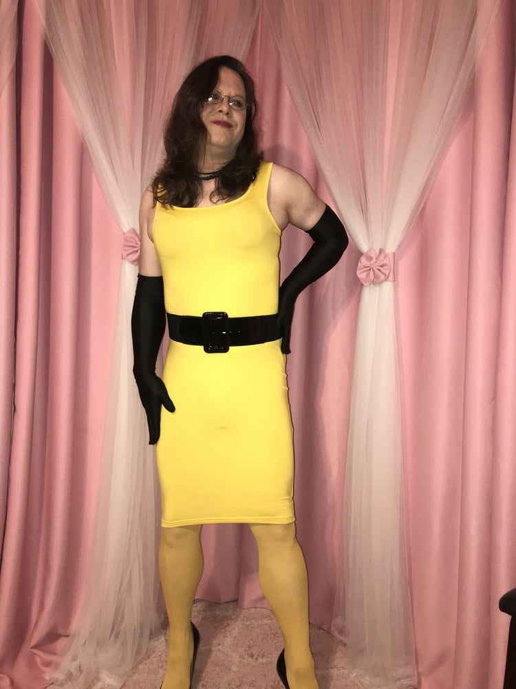 Joanie - Yellow Pencil Dress #11