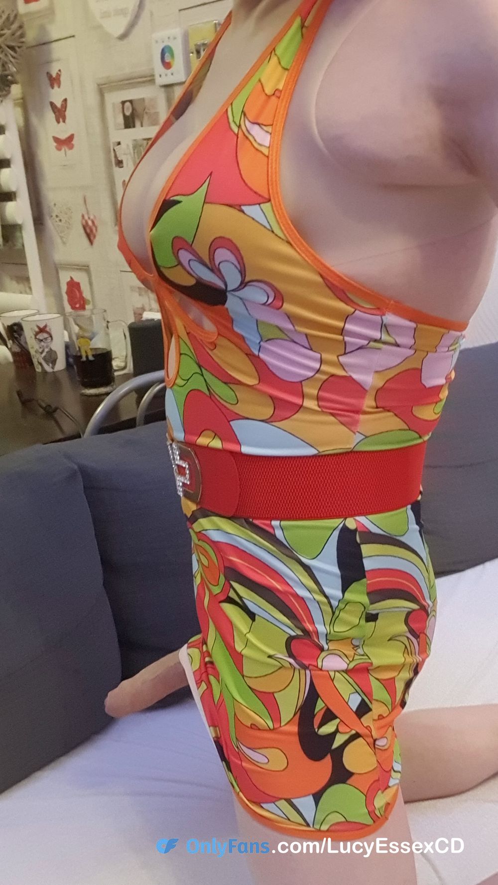 Sissy Lucy selfies in my flower power style summer dress #13