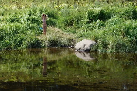 on the stone in volga river         