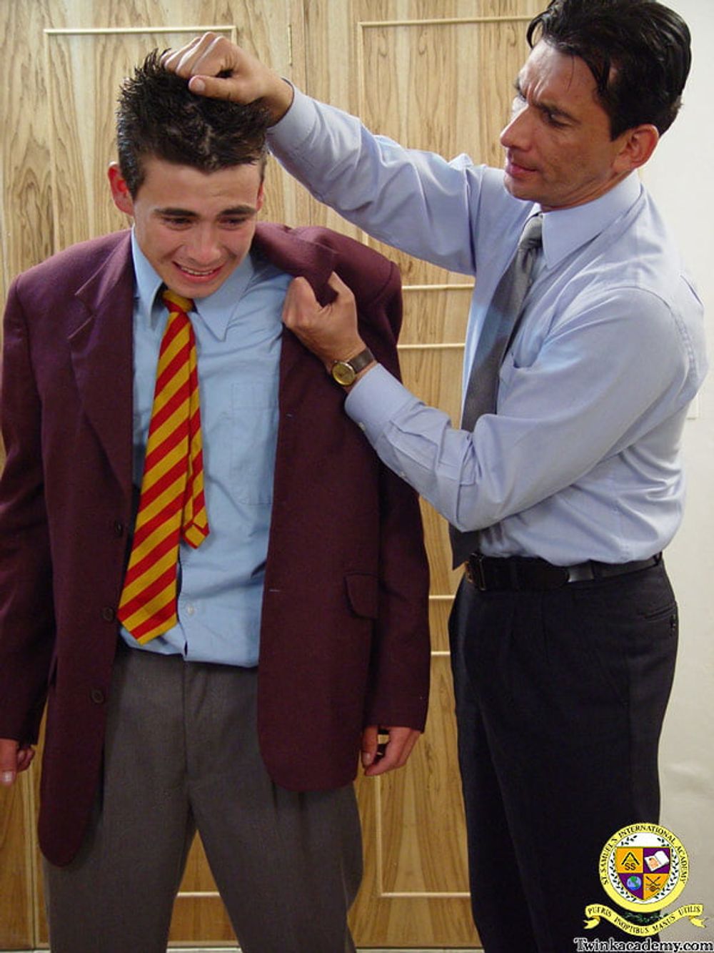 Latino Twink is punished by the Headmaster