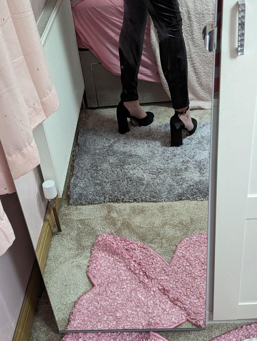 New 5 inch heels and tight shiny leggings #3