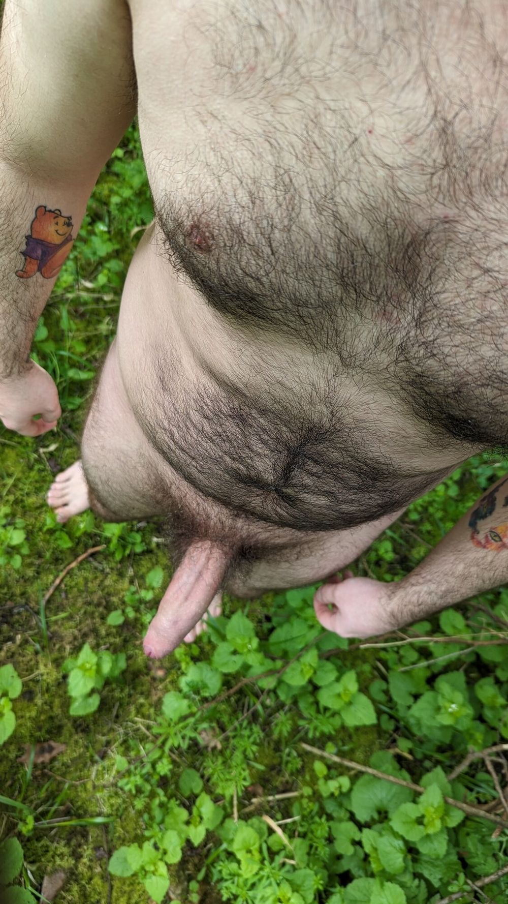 Wanking in the woods