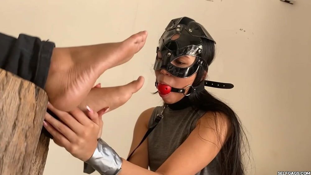 Submissive Slave Gives Mistress Foot Massage And Pedicure #34