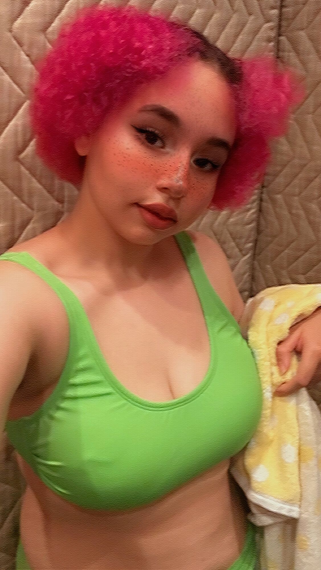 Cute chubby pink hair slut  #46